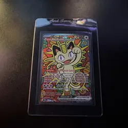 Pokemon Meowth EX Full Art Holo POR 121/088 Straight to top loader - Image 1