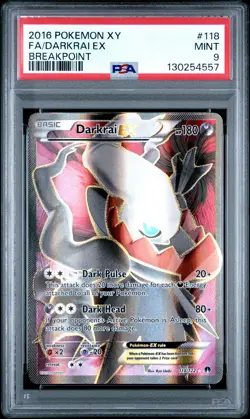 2016 POKEMON BREAKPOINT DARKRAI EX #118 ULTRA RARE PSA 9 MINT #130254557 - Image 1