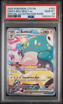 2025 POKEMON JTG EN-JOURNEY TOGETHER #183 IONO'S BELLIBOLT EX PSA 10 - Image 1