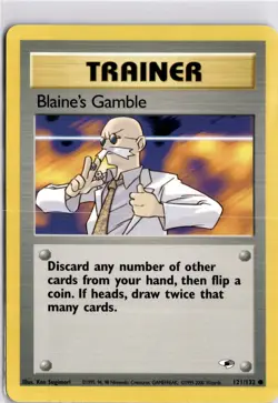 Pokemon TCG Blaine's Gamble Gym Heroes 121/132 Regular Unlimited Common TCG - Image 3