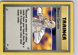 Pokemon TCG Blaine's Gamble Gym Heroes 121/132 Regular Unlimited Common TCG - Image 5