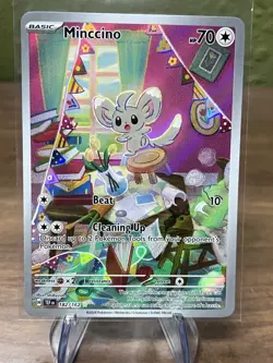 Minccino 182/162 Illustration Rare Temporal Forces Pokemon Holo - Image 1