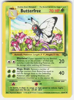 POKEMON BUTTERFREE 33 JUNGLE UNLIMITED LP - Image 1