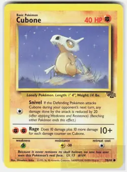POKEMON CUBONE 50 JUNGLE UNLIMITED LP - Image 1