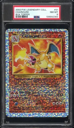 Charizard Legendary Collection Reverse Box Topper Pokemon Card PSA 8 NM MINT - Image 1