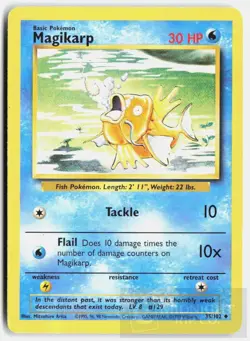 POKEMON MAGIKARP 35 BASE SET UNLIMITED HP - Image 1