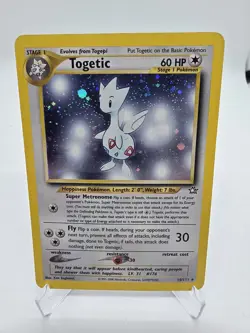 Togetic 16/111 Neo Genesis Holo Rare Pokemon TCG 2000 Ken Sugimori LP/NM SWIRL** - Image 1