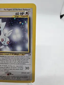 Togetic 16/111 Neo Genesis Holo Rare Pokemon TCG 2000 Ken Sugimori LP/NM SWIRL** - Image 4