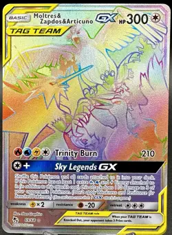 Pokemon Moltres & Zapdos & Articuno GX TAG TEAM Secret Rare Holo 69/68 Hidden F… - Image 1