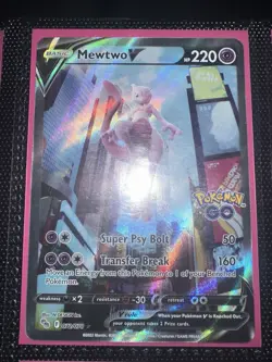 Mewtwo V (Alternate Full Art) 072/078 Pokemon GO Holo - Image 1