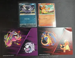 Charmander 020/217 And Ghastly 123/217 (Cosmos Holos) Ascended Heros + Stickers - Image 1