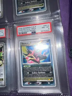 2008 POKEMON DIAMOND & PEARL BLACK STAR PROMO #DP19 DARKRAI LV.X-HOLO PSA 8 - Image 1