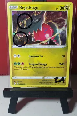 2 Swirl Regidrago Cosmos Holo Rare - 124/203 - Evolving Skies Pokemon 2021 2A - Image 1