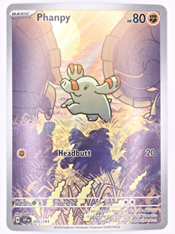 Pokemon TCG Phanpy 205/191 Surging Sparks Illustration Rare IR NM - Image 1