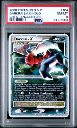POKEMON GREAT ENCOUNTERS DARKRAI LV X #104 ULTRA RARE PSA 8 NM #114135903 - Image 1