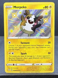 MORPEKO SV044/SV122 SHINY RARE HOLO SHINING FATES POKEMON 2021 NEAR MINT NM - Image 1