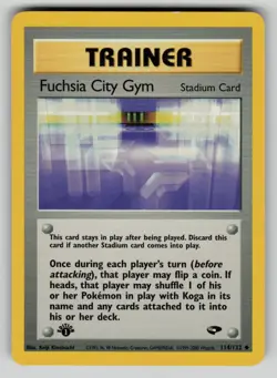 Fuchsia City Gym 114/132 Gym Challenge 1st Edition Pokemon LP - Image 1