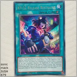 K9-LC Release Restraint - JUSH-EN038 - Rare 1st Edition Yugioh - Image 1