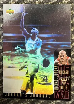 Michael Jordan 1996-97 Upper Deck Choice "Jordan's Journal" Hologram #J5 - Image 1
