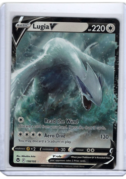 Pokemon Card Lugia V 138/195 Ultra Rare Sword Shield Silver Tempest Singles LP - Image 1