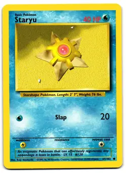 Staryu 65/102 - Base Set Common Pokemon TCG - MP Card - Image 1