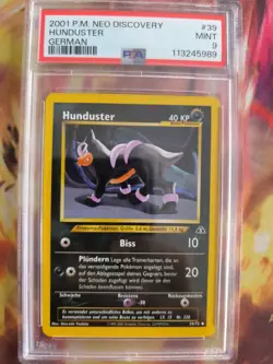 Pokemon Card Hunduster Houndoor Neo Discovery Entdeckung Vintage Deutsch PSA 9 - Image 2