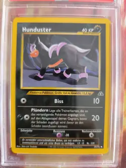Pokemon Card Hunduster Houndoor Neo Discovery Entdeckung Vintage Deutsch PSA 9 - Image 3