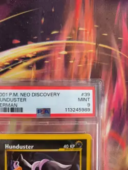 Pokemon Card Hunduster Houndoor Neo Discovery Entdeckung Vintage Deutsch PSA 9 - Image 4