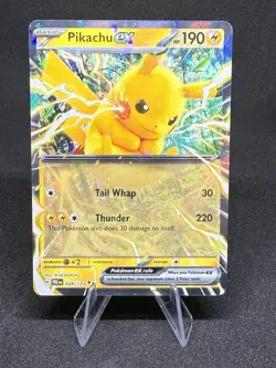 Pikachu ex - 028/131 028/131 Double Rare SV: Prismatic Evolutions Pokemon - Image 1