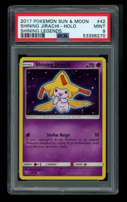 PSA 9 Shining Jirachi 42/73 Shining Legends 2017 Holo Rare SHINY Pokemon Card - Image 1
