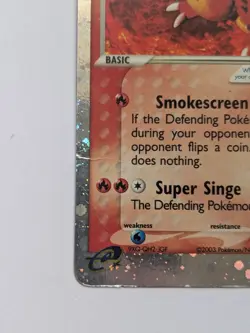 Magmar ex 100/109 Ruby and Sapphire Holo Pokemon TCG HP - Image 3