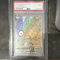 The Pokemon Company Unown V 177/195 Silver Tempest Ultra Rare Full Art Holo PSA… - Image 1