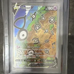 The Pokemon Company Unown V 177/195 Silver Tempest Ultra Rare Full Art Holo PSA… - Image 2