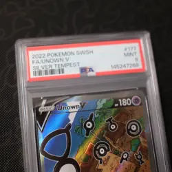 Pokemon Silver Tempest Unown V Alt Art 177/195 PSA 9 - Image 2