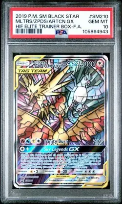 Pokemon Sun & Moon Promo #SM210 Moltres & Zapdos & Articuno GX PSA 10 - Image 1