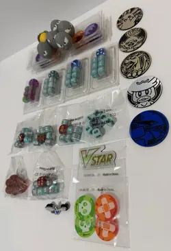 Pokemon Accessories Lot - Dice Coins Pin & More NEW - Read Description - Image 2