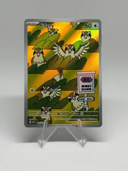 Pokemon Pidgey Illustration Rare Full Art Holo SV03 207/197 Basic 60 HP Gust - Image 1