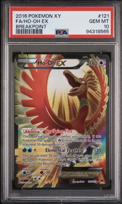 Pokemon TCG Ho-Oh-EX Breakpoint 121/122 -PSA10 - Image 1