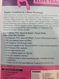 Pokemon Sword & Shield Fusion Strike TCG Elite Trainer Box Factory Sealed - Image 2