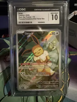 Eevee 173 Black Star Promo Prismatic Evolutions ETB CGC Gem Mint 10 - Image 1