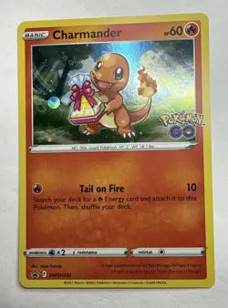 Pokemon TCG Charmander Pokemon GO SWSH232 Promo Regular 60 HP English 2022 • MT - Image 1