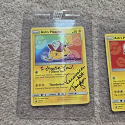 Pokemon Ash’s Pikachu I Choose You Movie Set Of 7 SM108-114 Veronica Taylor Auto - Image 2