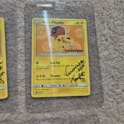Pokemon Ash’s Pikachu I Choose You Movie Set Of 7 SM108-114 Veronica Taylor Auto - Image 4