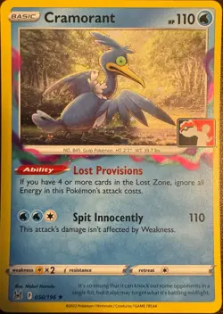 1x Cramorant (#050/196) - Holofoil NM Eng Pokemon - Prize Pack Series - Image 1