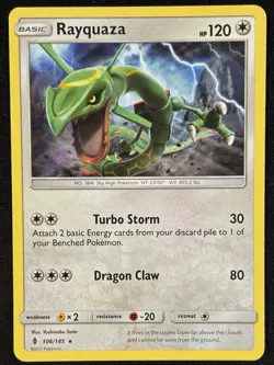 Pokemon - Rayquaza 106/145 - Guardians Rising Non Holo Rare - LP - Image 1