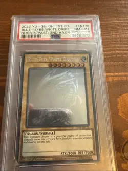 Yu-Gi-Oh 2022 Ghost Rare Blue-Eyes White Dragon GFP2-EN175 1st Edition PSA 8 - Image 1