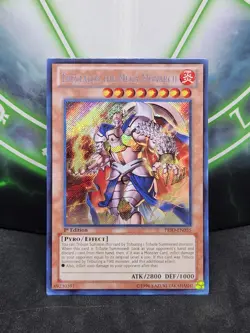 Yugioh Thestalos The Mega Monarch PRIO-EN035 Secret Rare 1st Edition NM - Image 1