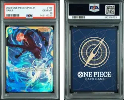 2023 ONE PIECE JAPANESE OP06-WINGS OF THE CAPTAIN #119 SANJI BANDAI NAMCO PSA10 - Image 3