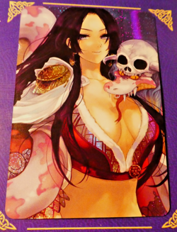 One Piece Waifu Anime Pos Card Prism Holo Pixel Carte Boa Mint - Image 1