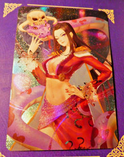 One Piece Waifu Anime Pos Card Prism Holo Pixel Carte Boa 2 Mint - Image 1
